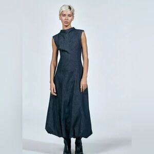 Bloggers Favorite ZARA WOMAN NWT DENIM BALLOON DRESS
TRF DARK INDIGO